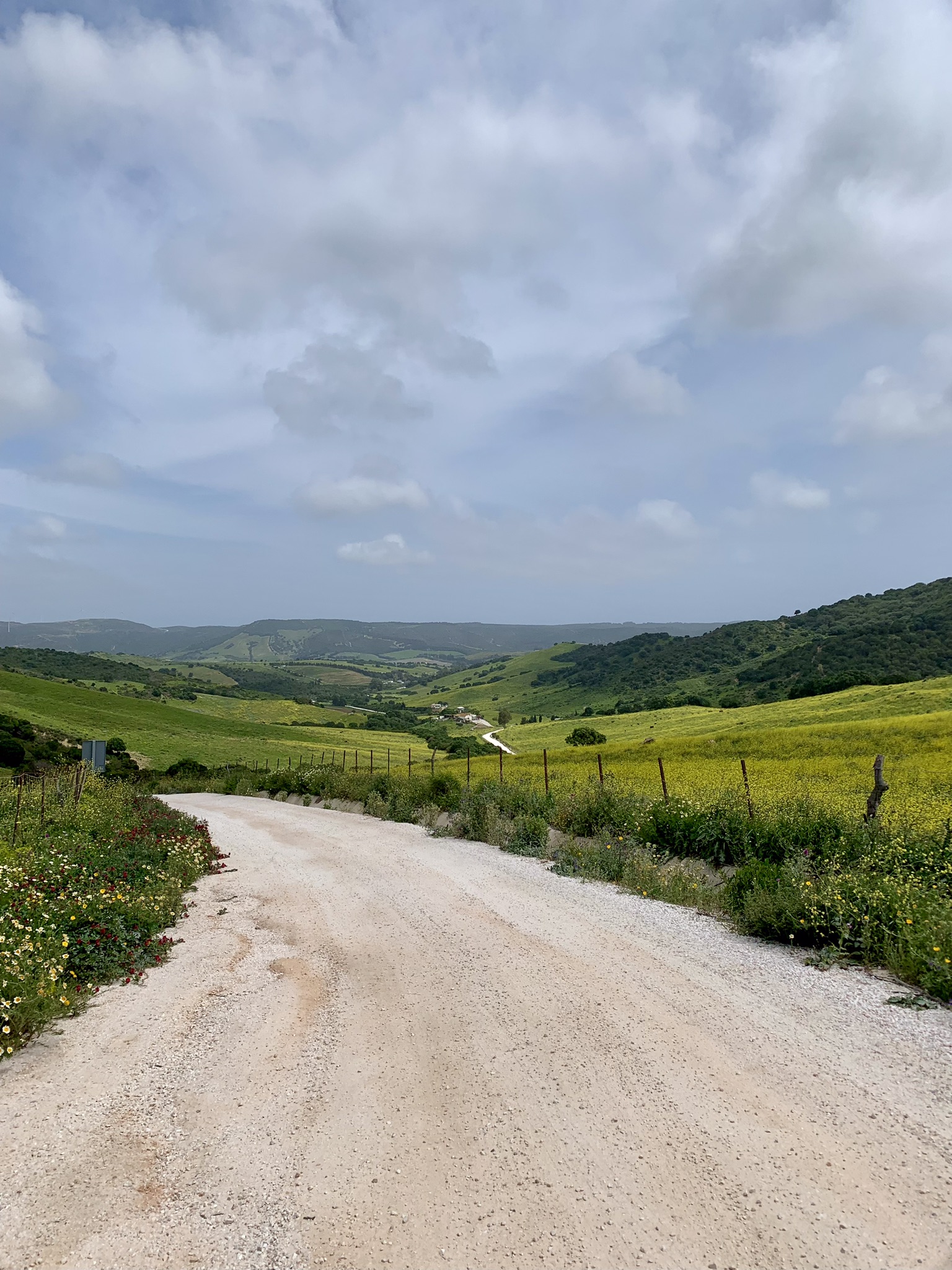 The view to San Martin del Tesorillo from the El Tesorillo wind farm