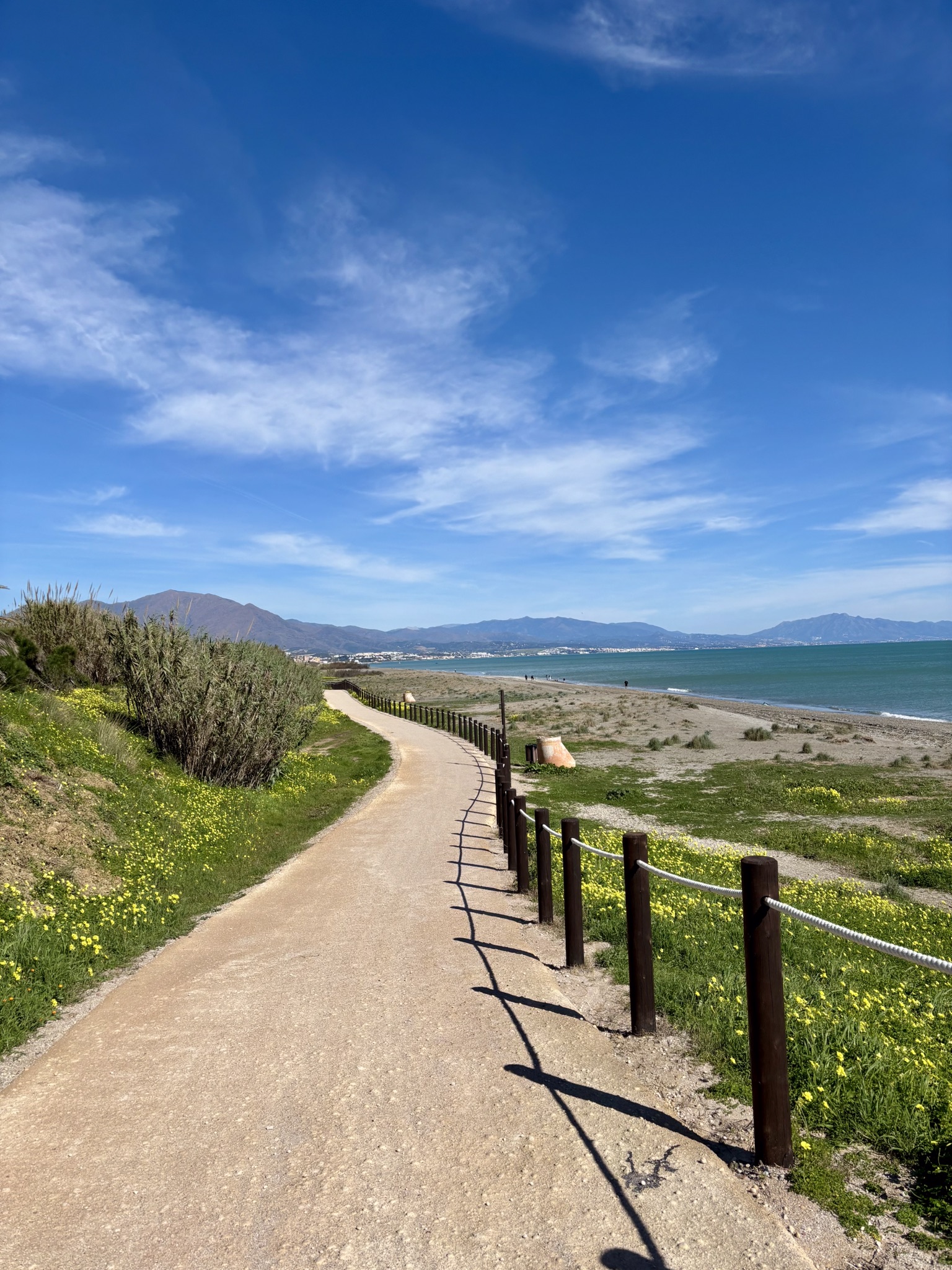 The Senda Litoral de Malaga in Manilva, Andalucia