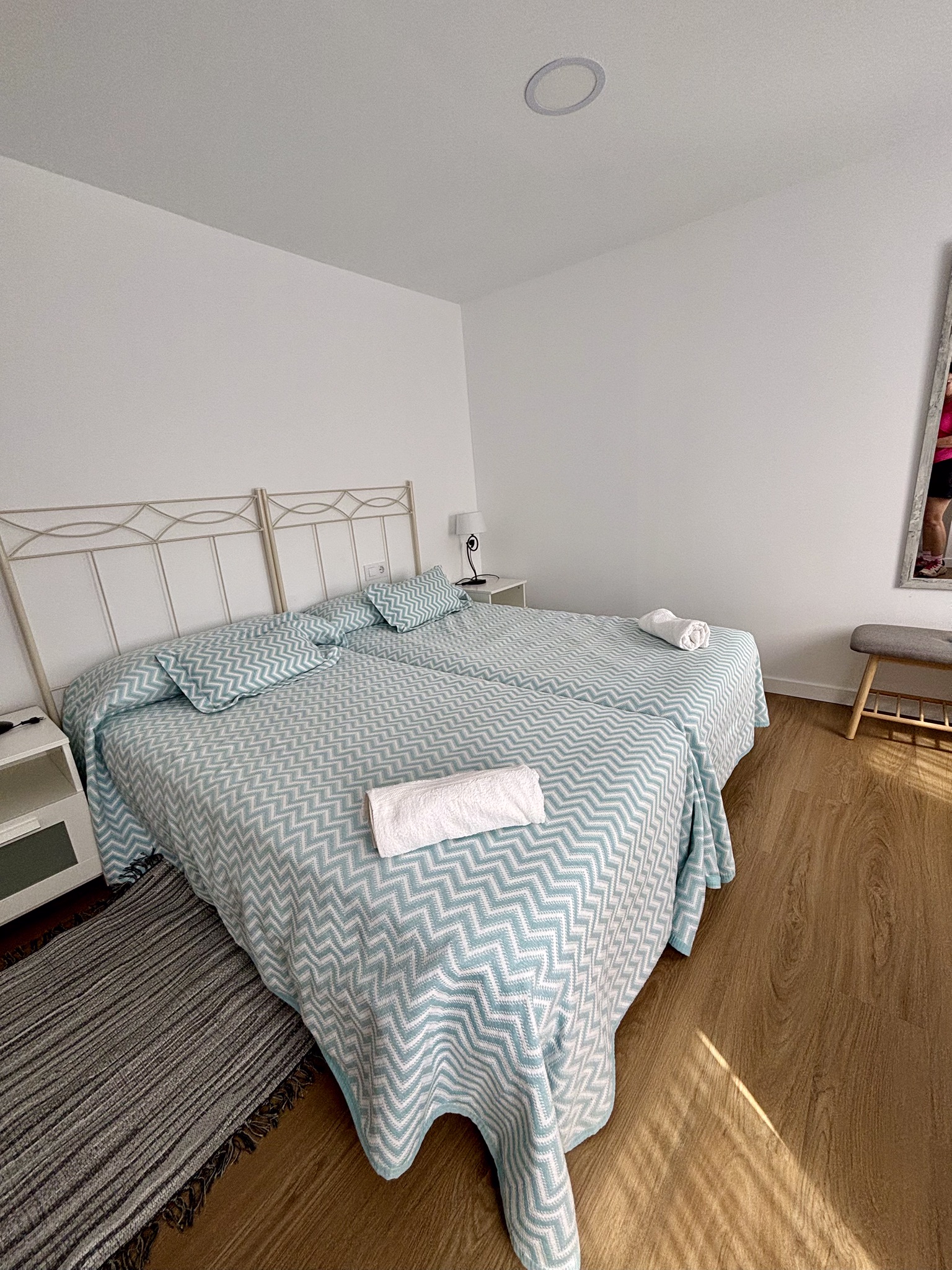A double room at La Casa de Carmen in Neda on the Camino Ingles